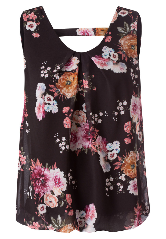 Blusentop mit All-Over Blumen-Print