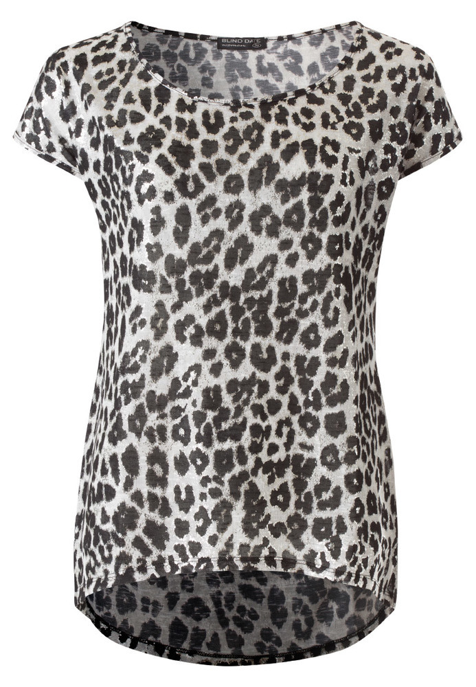 Basic-Shirt mit All-Over Animal-Print