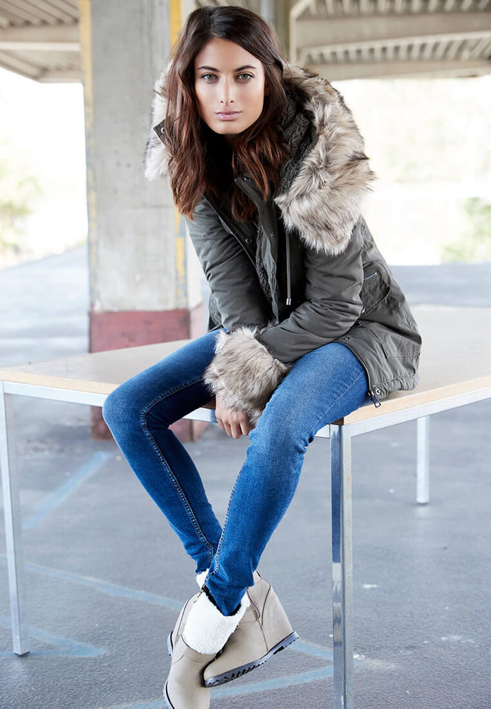 Parka mit Fake-Fur