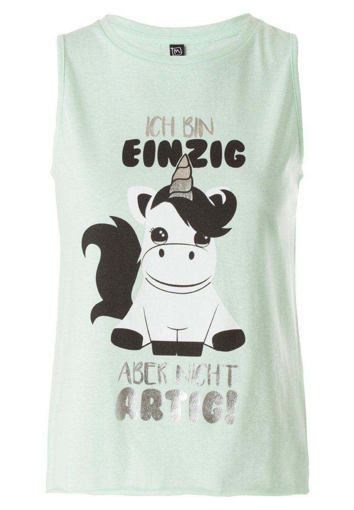 Tank-Top mit Einhorn-Motiv