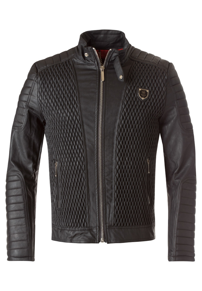 Bikerjacke aus Lederimitat