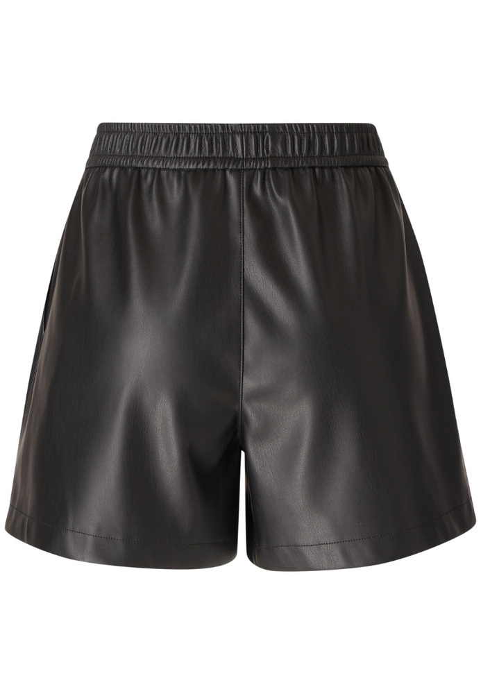 Shorts aus Lederimitat