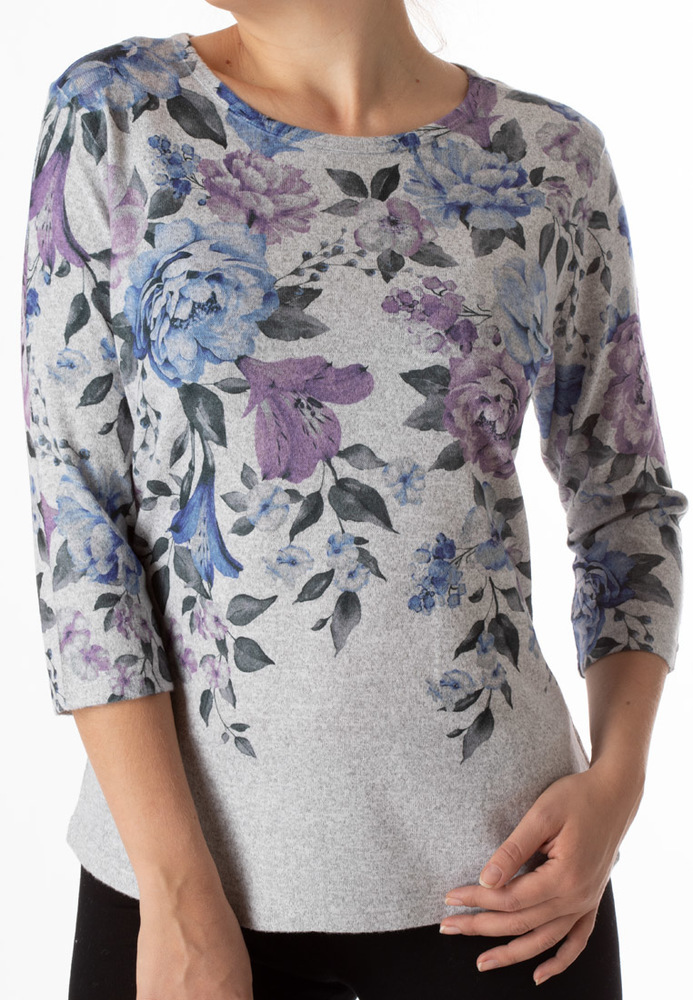 Longsleeve mit Blumen-Print