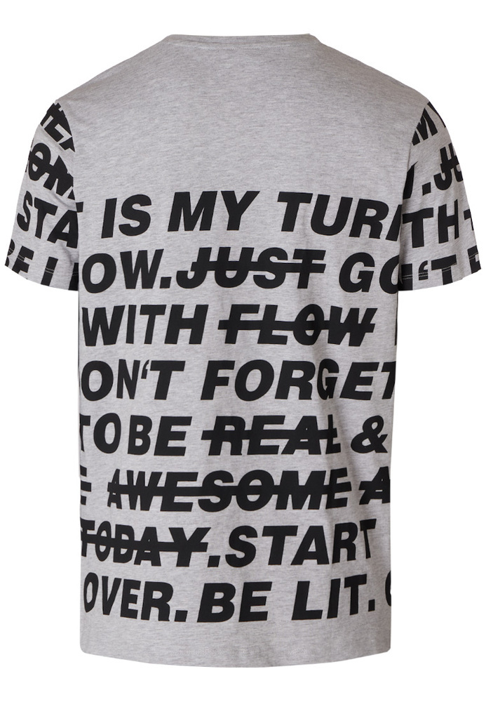 T-Shirt mit All-Over-Wording