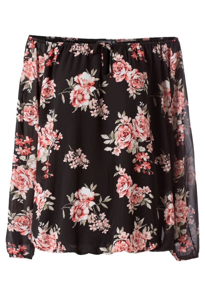 Off-Shoulder-Bluse mit Blumen-Print