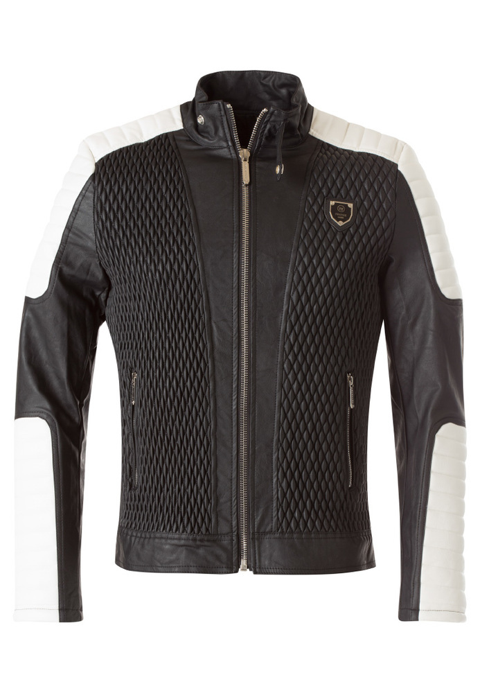 Bikerjacke aus Lederimitat