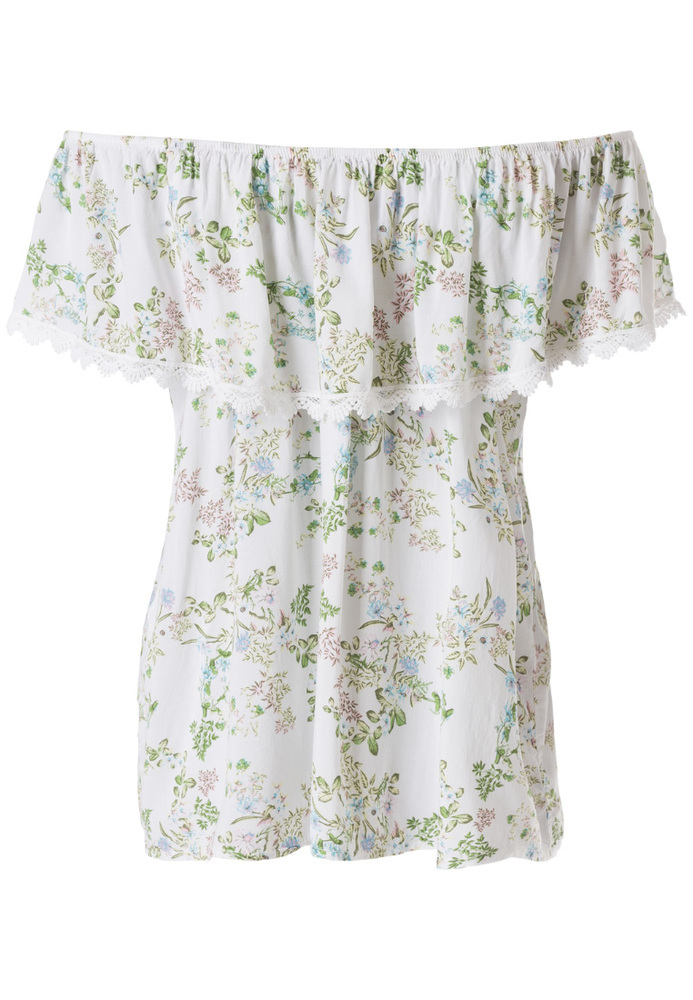 Bluse mit All-over Blumen-Print