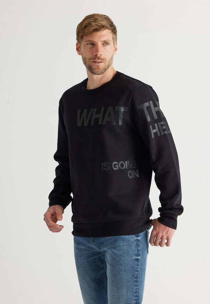 Sweatshirt mit Schriftzug-Print