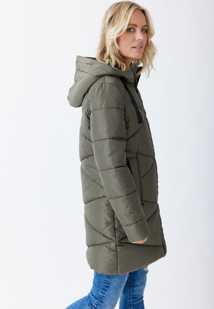 Steppjacke mit Kapuze