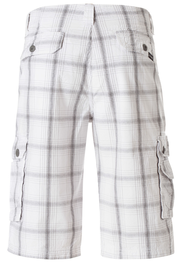 Chino-Shorts mit Karo-Muster