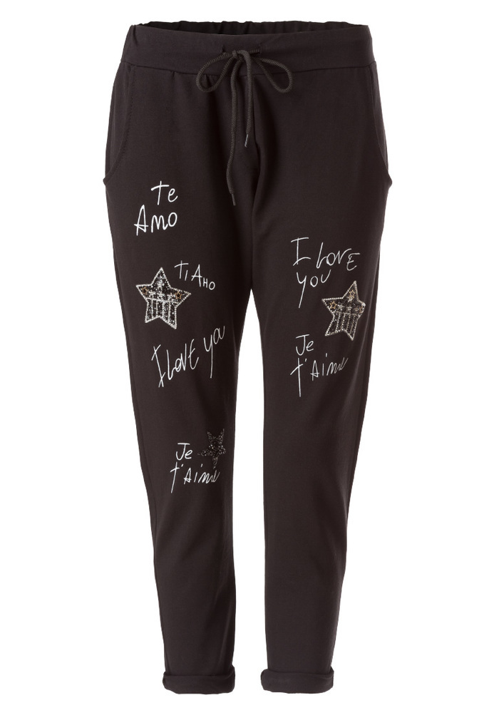 Track-Pants mit Schriftzügen