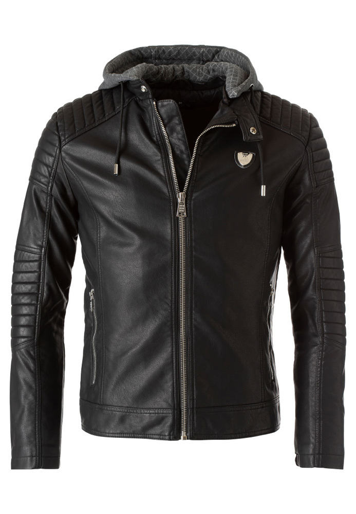 Biker-Jacke aus Lederimitat