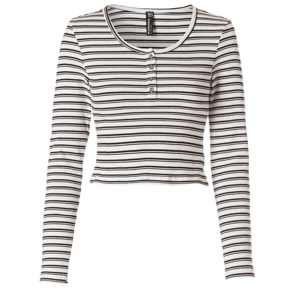 Crop Shirt mit Streifen-Muster