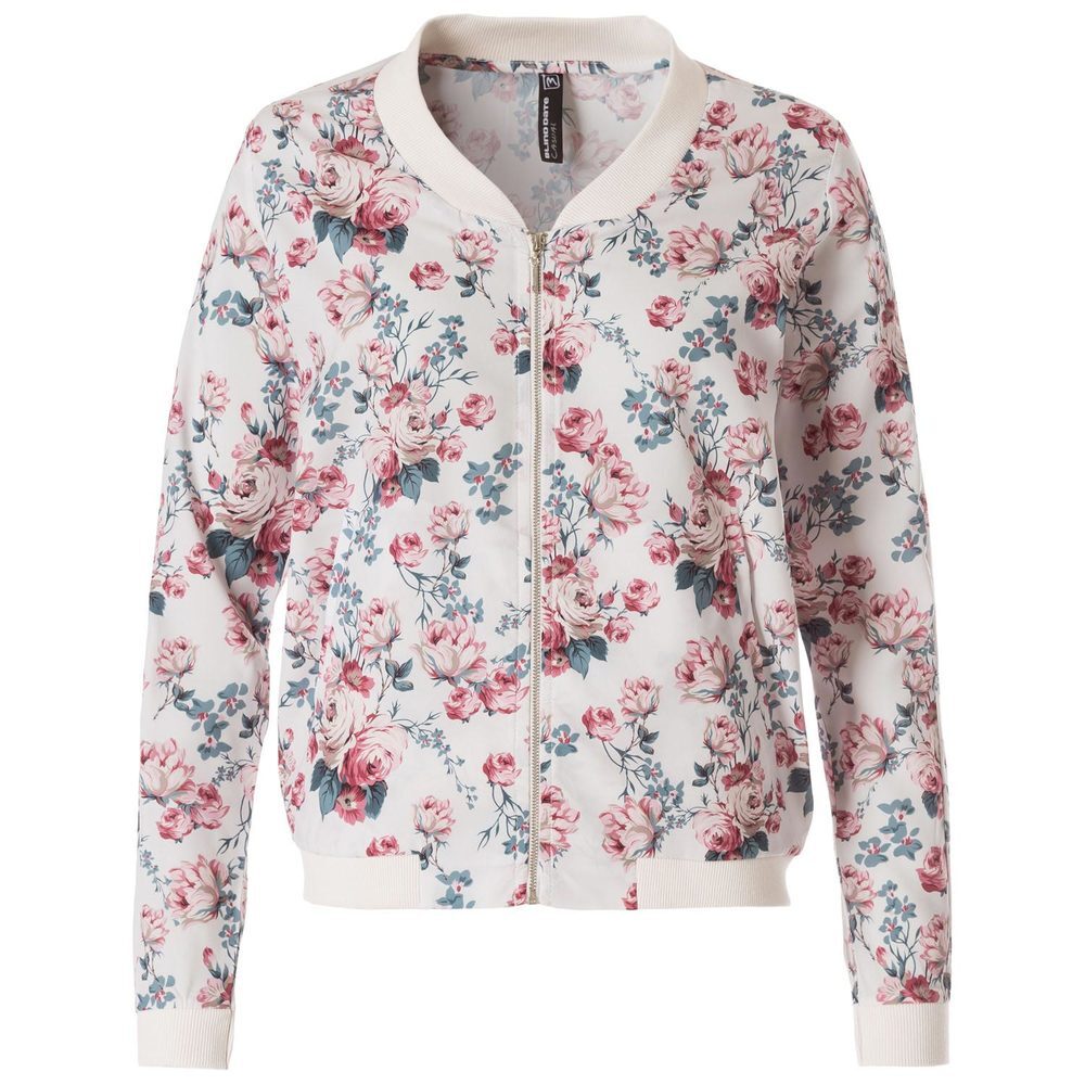 Bomberjacke mit Blumen-Print