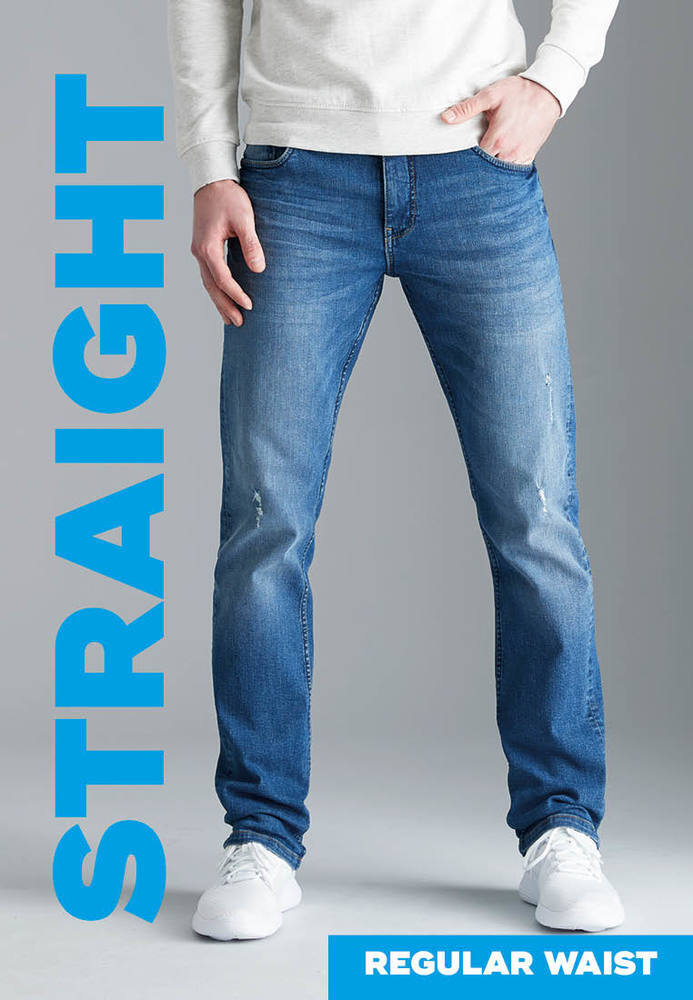 Straight Regular Rise Jeans