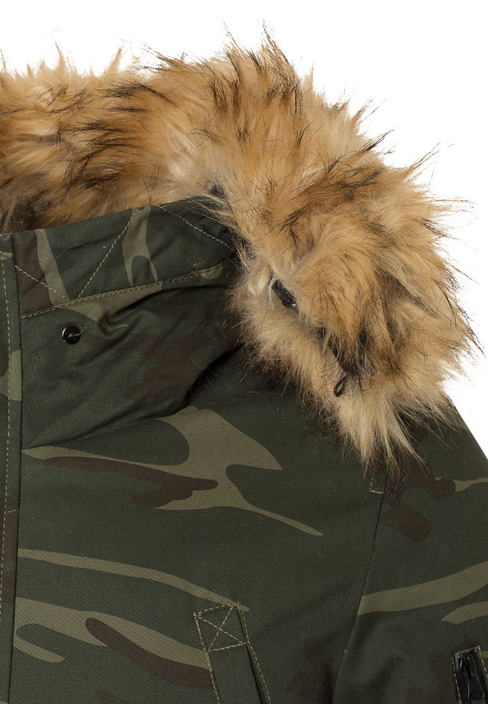 Kapuzenjacke in Camouflage-Optik