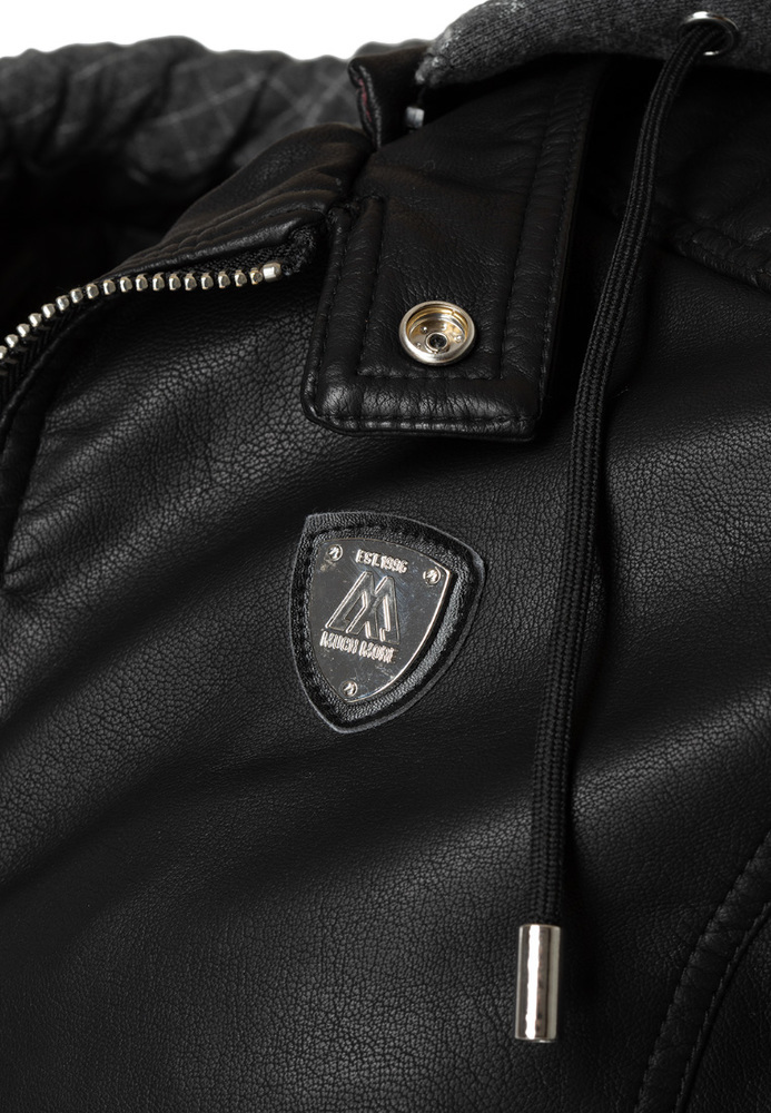 Biker-Jacke aus Lederimitat