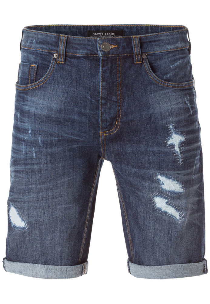 Jeans Bermuda im Used-Look