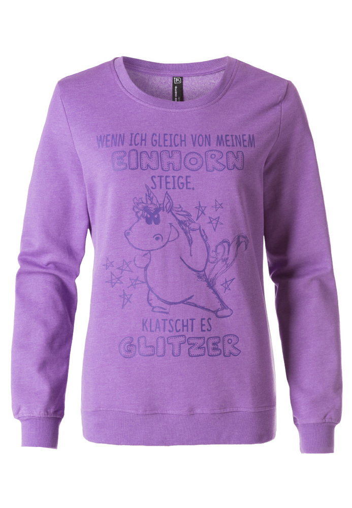 Sweatshirt mit Sprüche-Druck