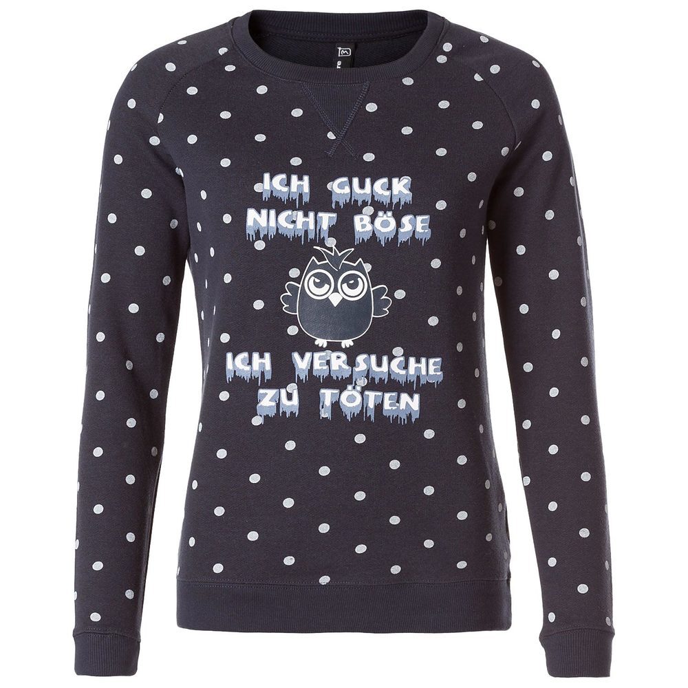 Sweatshirt mit Sprüche-Druck