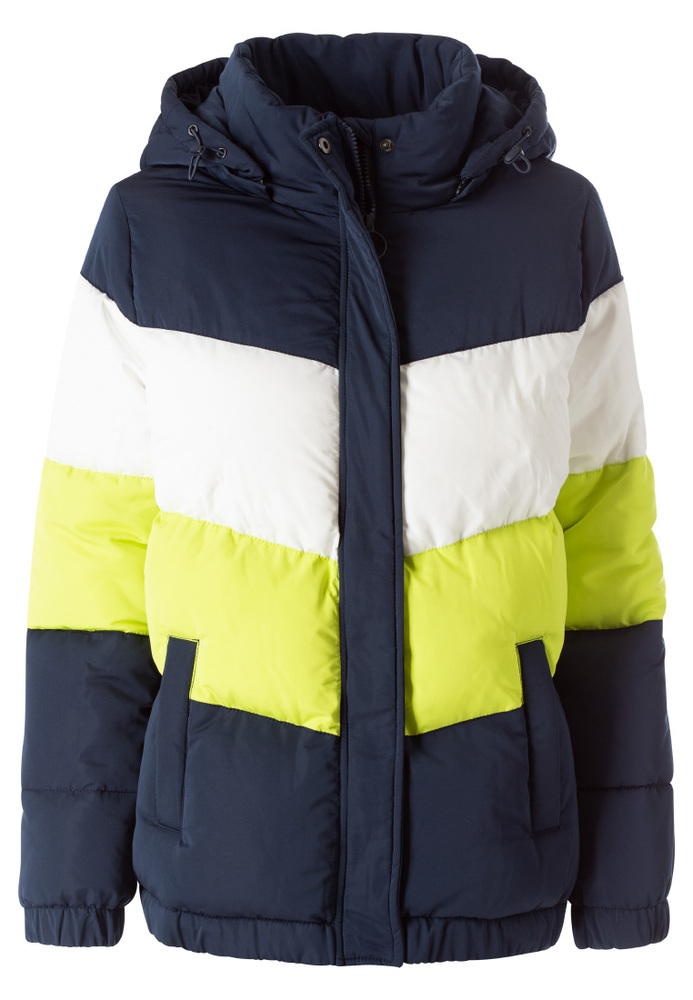 Steppjacke im Colour-Blocking-Look