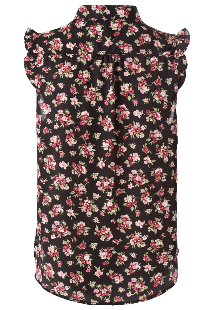 Schluppenbluse mit All-Over Blumen-Print