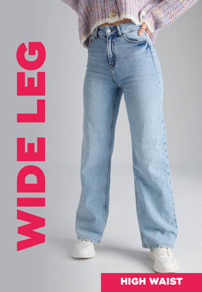 Wideleg High Waist Jeans