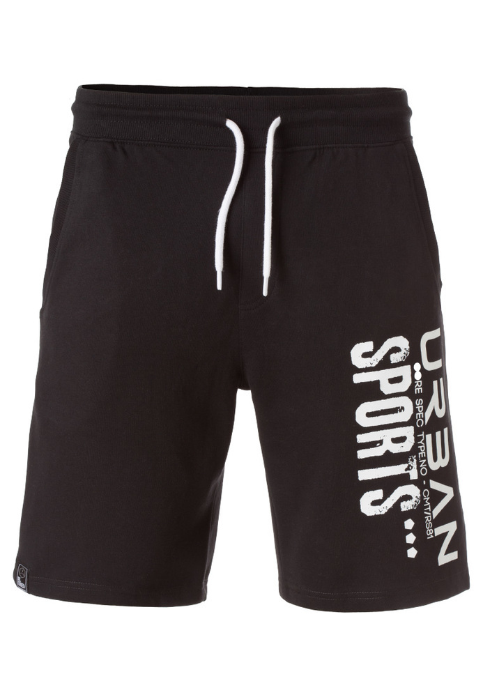 Sweatshorts mit Schriftzug-Print