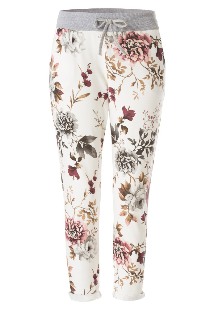 Track-Pants mit All-Over Blumen-Muster