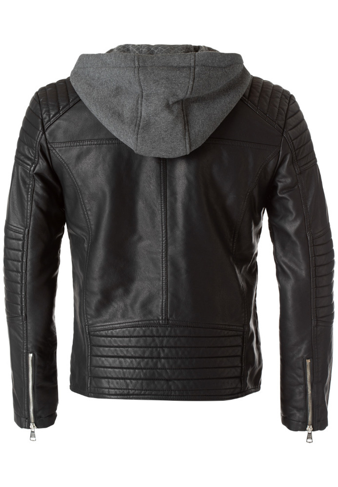 Biker-Jacke aus Lederimitat