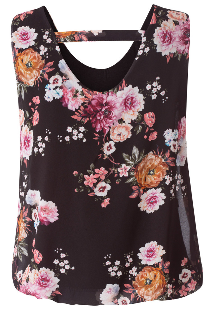 Blusentop mit All-Over Blumen-Print