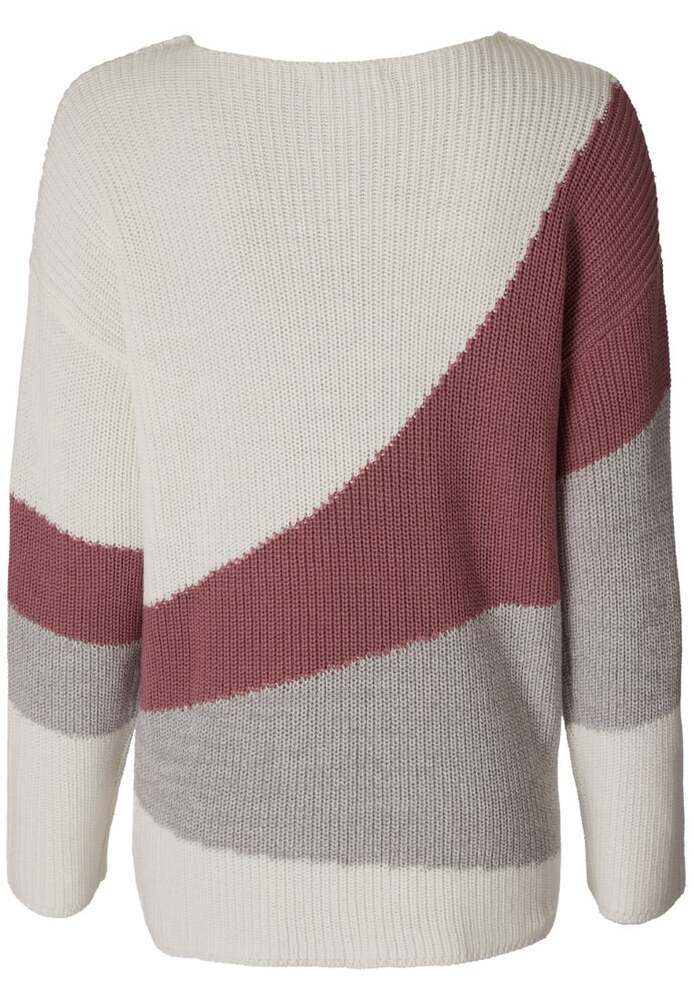 Strickpullover im Colour-Block