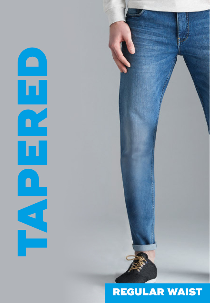 Tapered Regular Waist Jeans