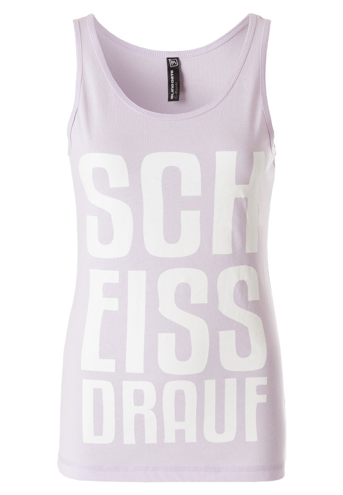 Basic-Tank-Top mit Sprüche-Druck