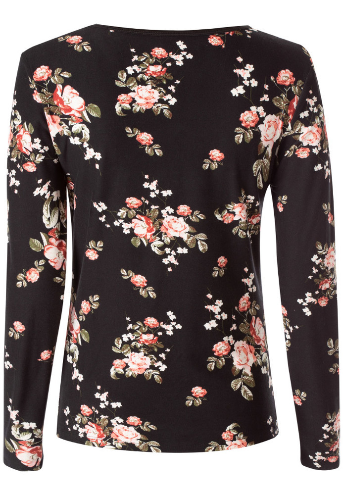 Longsleeve mit All-Over Blumen-Motiv