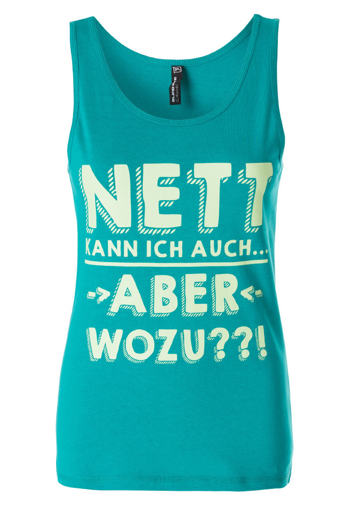 Basic Top mit Sprüche-Druck