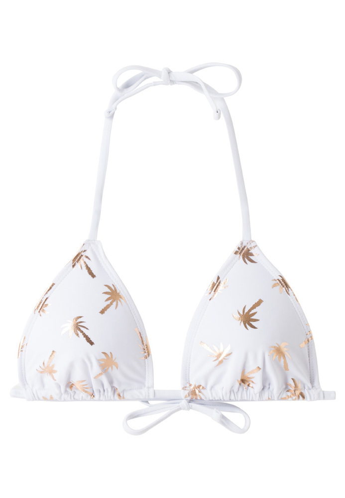 Triangel-Bikini mit All-Over Palmen-Print