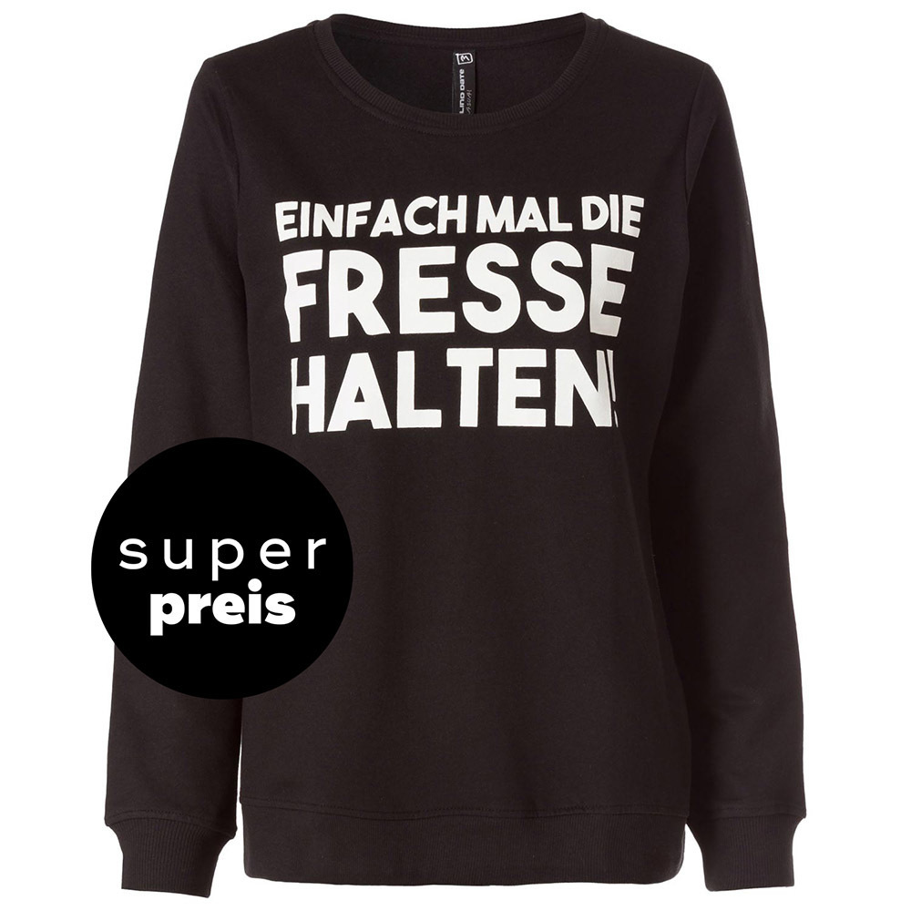 Sweatshirt mit Sprüchedruck