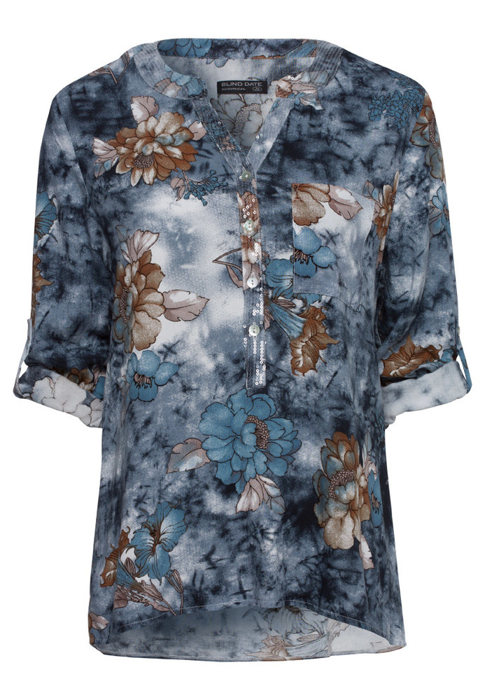 Tunika mit All-Over Blumen-Print