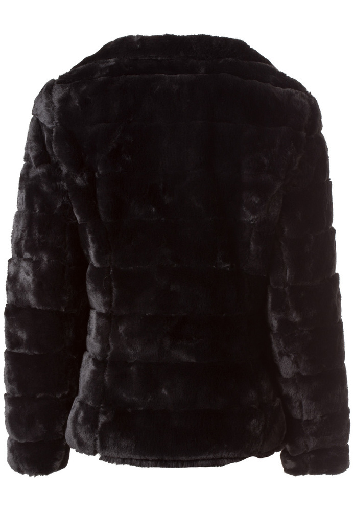 Fake-Fur-Steppjacke