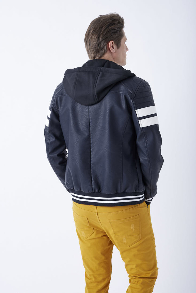 College-Jacke aus Lederimitat