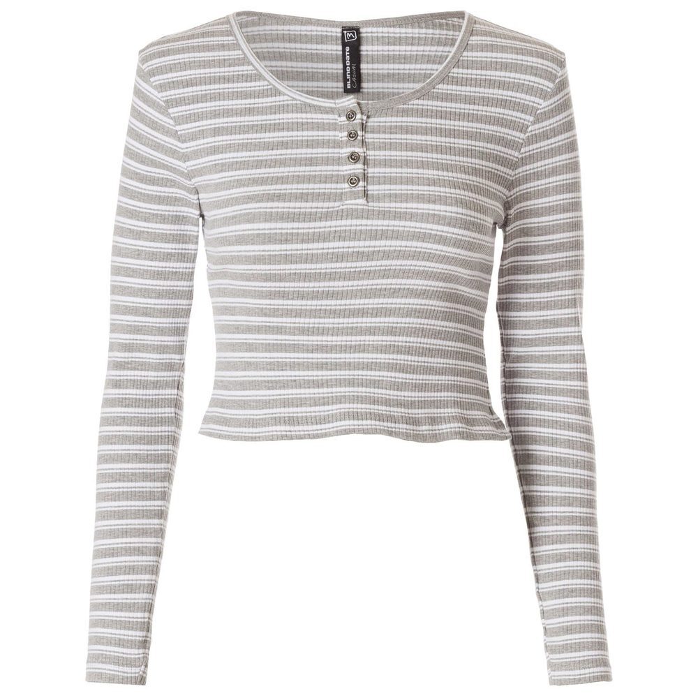 Crop Shirt mit Streifen-Muster