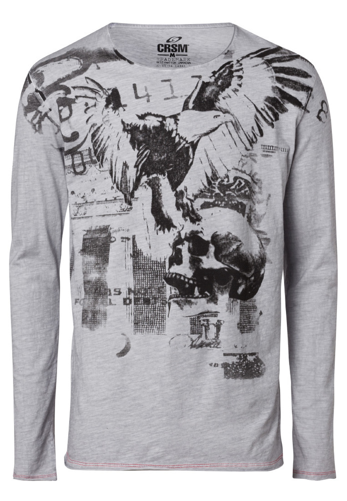 Longsleeve mit Totenkopf-Print