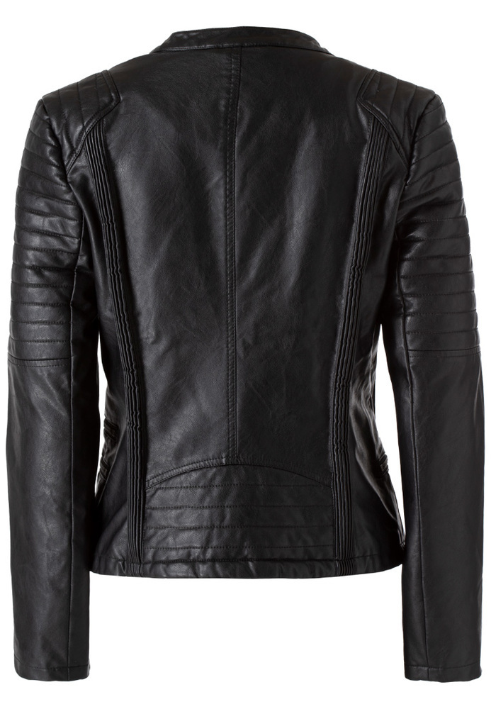 Bikerjacke aus Lederimitat