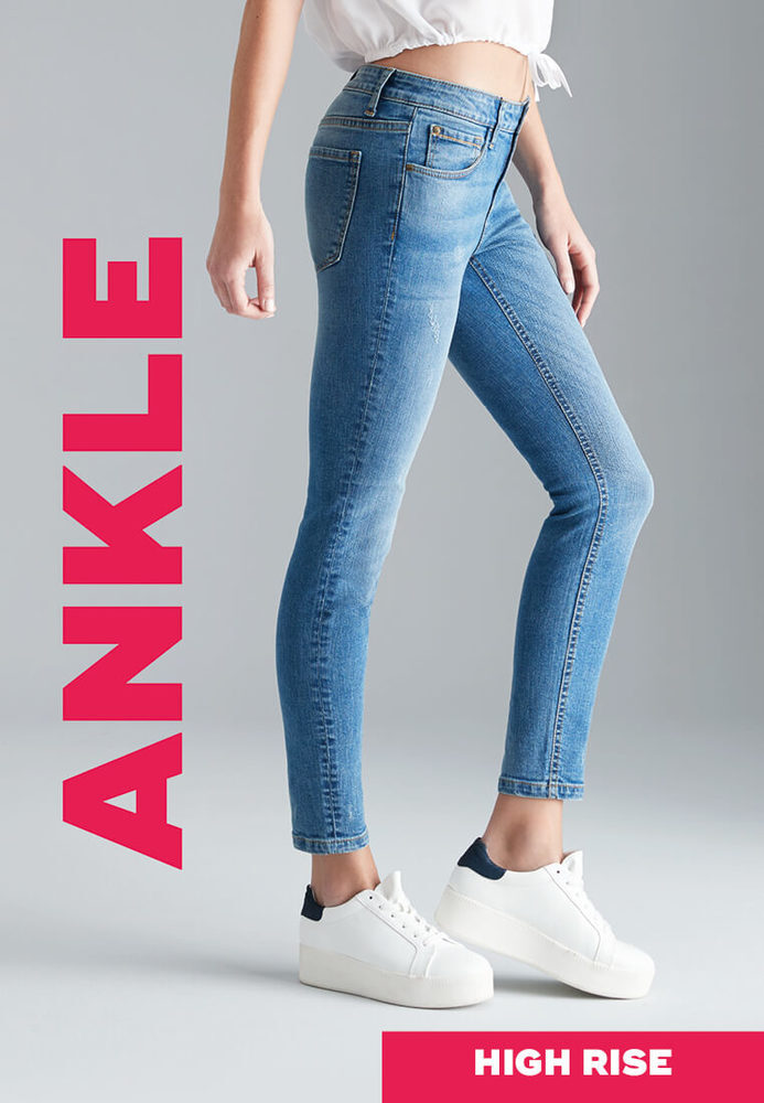 Ankle High Rise Jeans