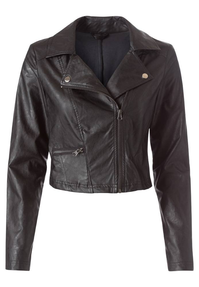 Bikerjacke aus Lederimitat