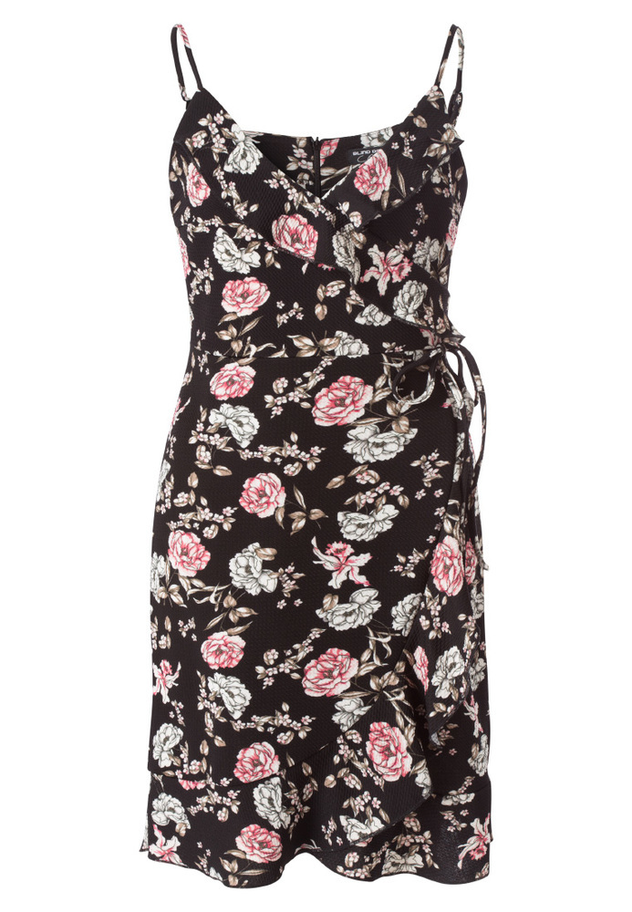 Wickelkleid mit All-Over Blumen-Print