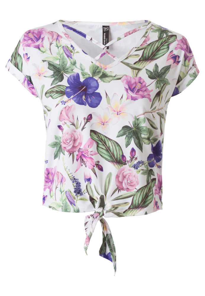 Fledermausshirt mit All-Over Blumen-Print