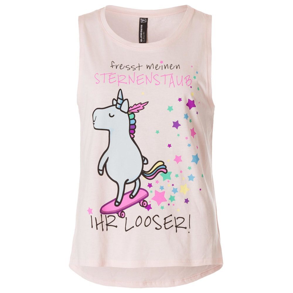 Top mit Einhorn-Print