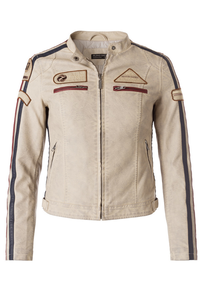 Bikerjacke mit Patches